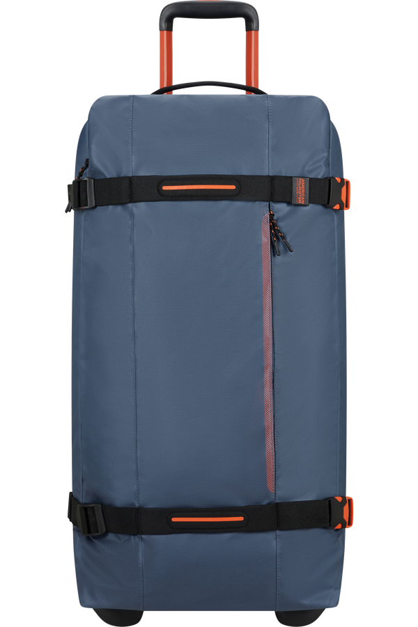 American Tourister Urban Track Duffle with Wheels Coated L  Navy/Orange