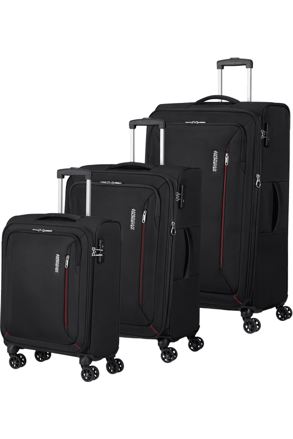 American Tourister Hyperspeed 3 PC SET A  Jet Black